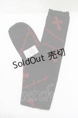 Chalmiere / ツギハギクロスオーバーニー  ブラック/ホワイト H-25-11-19-071-PU-ZA-NS-ZH