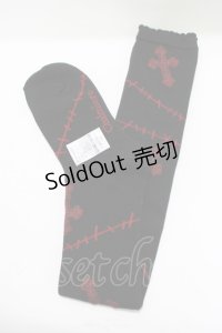 Chalmiere / ツギハギクロスオーバーニー  ブラック/ホワイト H-25-11-19-071-PU-ZA-NS-ZH