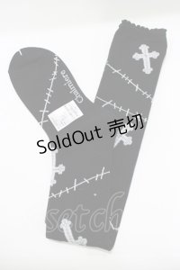 Chalmiere / ツギハギクロスオーバーニー  ブラック/ワイン H-25-11-19-072-PU-ZA-NS-ZH