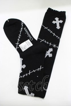 画像1: Chalmiere / ツギハギクロスオーバーニー  ブラック/ワイン H-25-11-19-072-PU-ZA-NS-ZH