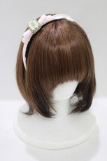 画像1: RoseMarie seoir / bijou ribbon headband  ピンク H-25-11-19-076-LO-AC-NS-ZH (1)