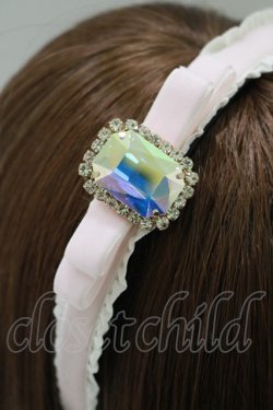 画像2: RoseMarie seoir / bijou ribbon headband  ピンク H-25-11-19-076-LO-AC-NS-ZH
