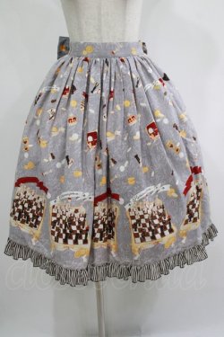 画像1: metamorphose / Nostalgic chessboardスカート Free グレー H-25-11-19-006-ME-SK-NS-ZH