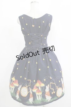 画像3: Innocent World / キノコの森の時計うさぎコルセットジャンパースカート M ネイビー H-25-11-19-001-IW-OP-NS-ZH