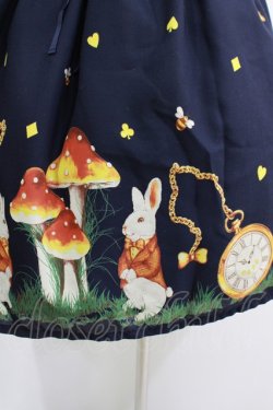画像4: Innocent World / キノコの森の時計うさぎコルセットジャンパースカート M ネイビー H-25-11-19-001-IW-OP-NS-ZH