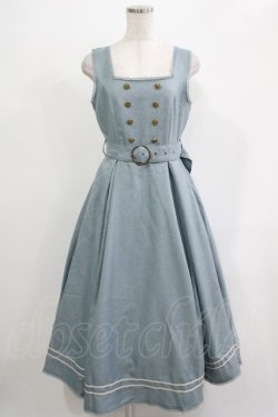 画像1: Kurumi Collaboration / マリンアカデミアジャンパースカート M サックス H-25-11-19-012-GO-OP-NS-ZH