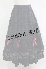 Nile Perch / チェックティアードスカート Free グリーン H-25-11-19-014-LO-SK-NS-ZH