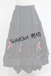 Nile Perch / チェックティアードスカート Free グリーン H-25-11-19-014-LO-SK-NS-ZH