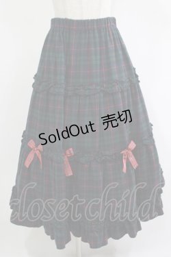画像1: Nile Perch / チェックティアードスカート Free グリーン H-25-11-19-014-LO-SK-NS-ZH