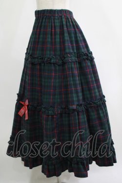 画像2: Nile Perch / チェックティアードスカート Free グリーン H-25-11-19-014-LO-SK-NS-ZH