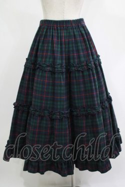 画像3: Nile Perch / チェックティアードスカート Free グリーン H-25-11-19-014-LO-SK-NS-ZH