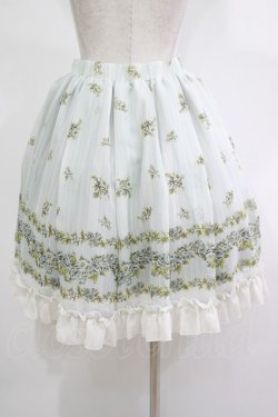 画像3: axes femme / ローズ&ストライププリントスカート M サックス H-25-11-19-016-AX-SK-NS-ZH