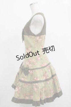 画像2: Heart E / 花柄切替ジャンパースカート Free グリーン H-25-11-19-022-LO-OP-NS-ZH