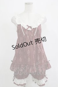 Kurumi Collaboration / Fairy’s Bouquetベビードール+ドロワーズ M ボルドー H-25-11-19-025-GO-TO-NS-ZH