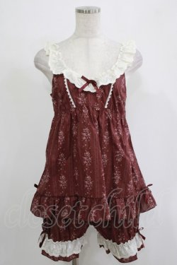 画像1: Kurumi Collaboration / Fairy’s Bouquetベビードール+ドロワーズ M ボルドー H-25-11-19-025-GO-TO-NS-ZH