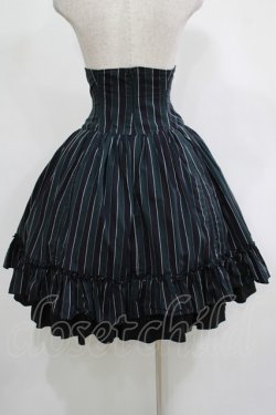 画像3: ATELIER PIERROT / レジメンタルストライプコルセットスカート  グリーン H-25-11-20-003-EL-SK-KB-ZH