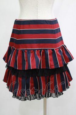 画像3: Emily Temple cute / レジメンタルフリルスカート  ボルドー H-25-11-20-030-ET-SK-KB-ZH