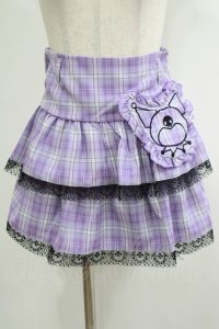 QOOZA / Kuromi mini skirt  ラベンダー H-25-11-20-034-PU-SK-KB-ZH