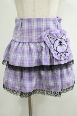 QOOZA / Kuromi mini skirt  ラベンダー H-25-11-20-035-PU-SK-KB-ZH