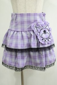 QOOZA / Kuromi mini skirt  ラベンダー H-25-11-20-035-PU-SK-KB-ZH