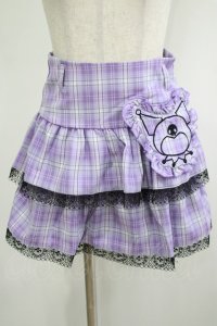 QOOZA / Kuromi mini skirt  ラベンダー H-25-11-20-036-PU-SK-KB-ZH