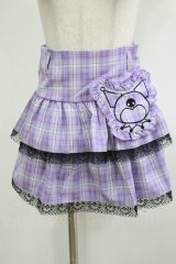 QOOZA / Kuromi mini skirt  ラベンダー H-25-11-20-038-PU-SK-KB-ZH