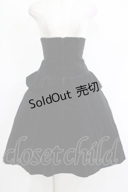 画像1: ATELIER BOZ / クインネヴィア別珍バッスルスカート  ブラック H-25-11-20-004-EL-SK-KB-ZH