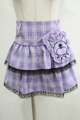 QOOZA / Kuromi mini skirt  ラベンダー H-25-11-20-040-PU-SK-KB-ZH