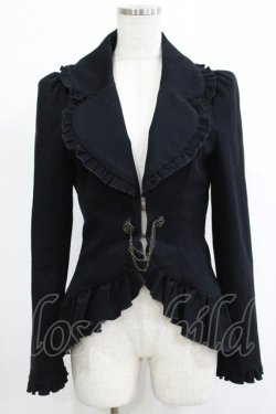 画像1: BPN / ローズチェーン別珍ジャケット  ブラック H-25-11-20-049-GO-JA-KB-ZH