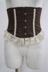 EXCENTRIQUE / リネン・ミニコルセット S/M チャコール H-25-11-20-051-EL-ZA-KB-ZH