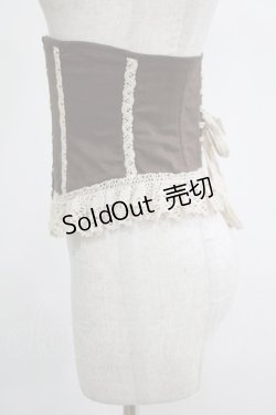 画像2: EXCENTRIQUE / リネン・ミニコルセット S/M チャコール H-25-11-20-051-EL-ZA-KB-ZH