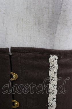 画像4: EXCENTRIQUE / リネン・ミニコルセット S/M チャコール H-25-11-20-051-EL-ZA-KB-ZH