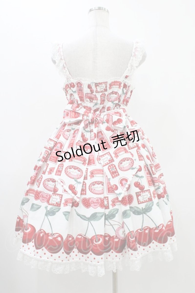 画像2: Angelic Pretty / Cherry Jam Labelジャンパースカート Free 白 H-25-11-20-1036-AP-OP-NS-ZH (2)