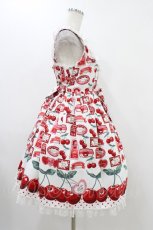 画像3: Angelic Pretty / Cherry Jam Labelジャンパースカート Free 白 H-25-11-20-1036-AP-OP-NS-ZH (3)