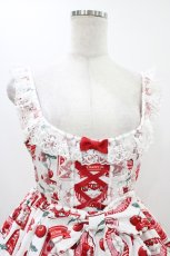 画像4: Angelic Pretty / Cherry Jam Labelジャンパースカート Free 白 H-25-11-20-1036-AP-OP-NS-ZH (4)