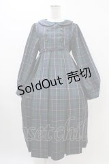 FLC / MINA*タータンチェックワンピース M グリーン H-25-11-20-1041-0-OP-NS-ZH