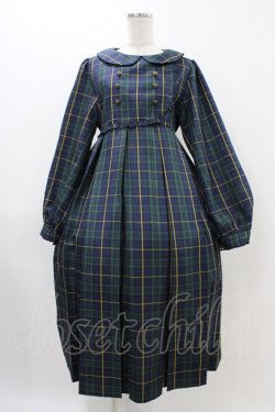 画像1: FLC / MINA*タータンチェックワンピース M グリーン H-25-11-20-1041-0-OP-NS-ZH