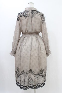 画像2: axes femme / レース柄プリントワンピース M ベージュ H-25-11-20-1042-AX-OP-NS-ZH