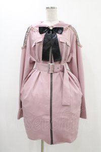 Ank Rouge / ビジューリボンBigシャツ M ピンク H-25-11-20-1043-CA-BL-NS-ZH