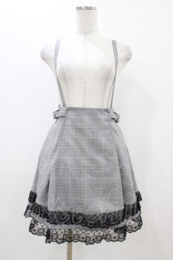 画像1: MA*RS / サスペンダー付きチェックスカート Free ブラック H-25-11-20-1048-EL-SK-NS-ZH