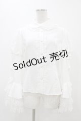 To Alice / リボンデコフレア袖ブラウス M オフ H-25-11-20-1051-LO-BL-NS-ZH