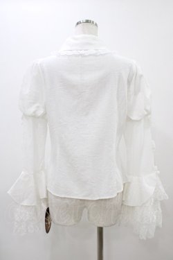 画像2: To Alice / リボンデコフレア袖ブラウス M オフ H-25-11-20-1051-LO-BL-NS-ZH