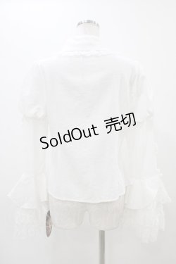 画像2: To Alice / リボンデコフレア袖ブラウス M オフ H-25-11-20-1051-LO-BL-NS-ZH