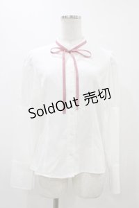 Kurumi Collaboration / KRデシンジゴスリブラウス M ホワイト H-25-11-20-1052-0-BL-NS-ZH