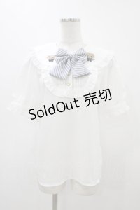 Amavel / Bears Patisserieくまみみブラウス Free オフ/ネイビー H-25-11-20-1054-CA-BL-NS-ZH