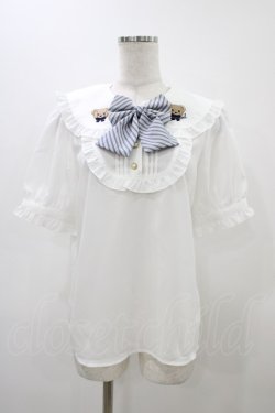 画像1: Amavel / Bears Patisserieくまみみブラウス Free オフ/ネイビー H-25-11-20-1054-CA-BL-NS-ZH