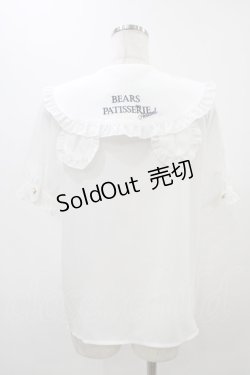 画像2: Amavel / Bears Patisserieくまみみブラウス Free オフ/ネイビー H-25-11-20-1054-CA-BL-NS-ZH