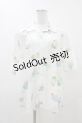 AXES-X / クリームソーダPT半袖シャツ S ホワイト H-25-11-20-1056-0-BL-NS-ZH