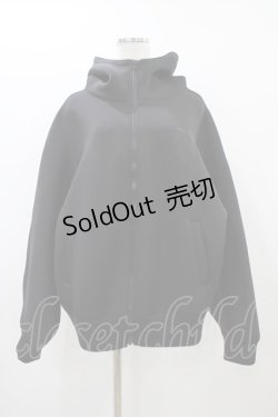 画像1: FICTION TOKYO / Logo Embroidery Bonding Double Zip Hoodie Free ブラック H-25-11-20-1059-0-TO-NS-ZH