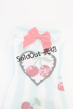 画像2: Angelic Pretty / Cherry Stampクルー丈ソックス  ミント H-25-11-20-1006-AP-ZA-NS-ZH